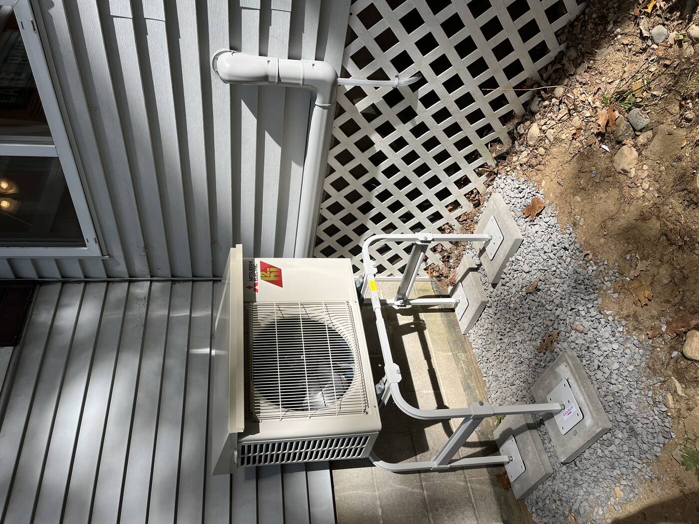 Heat Pump on Gravel Pad